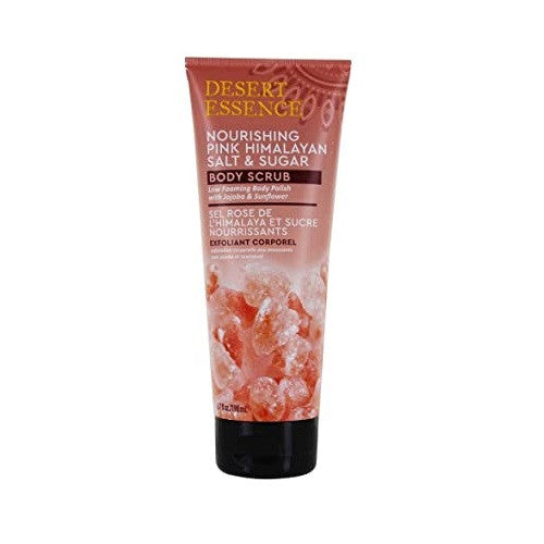Desert Essence Nourishing Pink Himalayan Salt and Sugar Body Scrub, 6.7 Oz